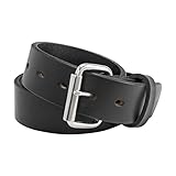 GritGuts Concealed Carry CCW Thick Leather Gun Belt, 1 1/2 Inch 100% USA Full-Grain Leather Belt, 100 Year Warranty-Stitchless Pattern,Black, Men's, Holiday Gift, Heavy Duty