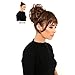 Bella Hair 100% Human Hair Bun Extension, Messy Bun Hair Scrunchies for Women Wavy Curly Up-Do Hairpieces (#60 Platinum Blonde/Light Ash Blonde)