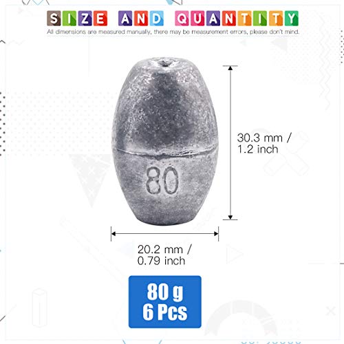 Glarks Gewichte für Eier zum Angeln von Oliven, Barsch, hohles Ei, Kugelgewicht, Set – Bild 3