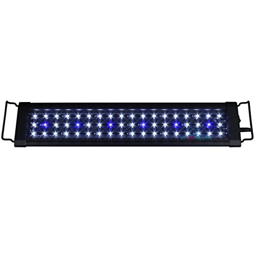 0.1 W Blue & White LED Light 12″/18″/24″/30″/36″/48″/72″ Extendable Aquarium FOWLR (18 W)
