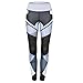 GBSELL Women Geometry Print Sports Gym Yoga Workout Athletic Leggings Pants (Gray, S)