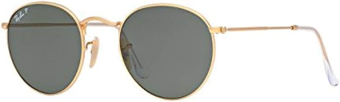 Bundle: Ray-Ban RB3447 Round Metal Matte Gold/Brown Mirror Pink 53mm & Carekit