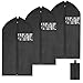 Magicfly Garment Bags for Suits, 42 Inch Suit Cover Bag for Men Travel, Hanging Cover for Men Suits Full Zipper, Pack of 3, Black