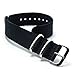 CIVO Watch Bands Premium Ballistic Nylon Watch Strap Stainless Steel Buckle (Black, 22mm)
