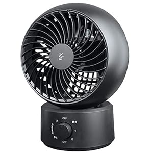 【Amazon.co.jp 限定】 [山善] サーキュレーター 静音 左右首振り 上下角度調節 10畳 風量3段階調節 AAS-KW15(BK) [メーカー保証1年]