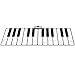 Rhode Island Novelty Giant Electronic Floor Mat Keyboard, Black/White, 100