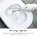 Toilet Brush And Holder Stainless Steel, HOMTOYOU Length Handle Toilet Bowl Brush Scrubber Set With Durable Bristles And Sturdy Stand For Toilet And Bathroom (White And Black 2 Pack)