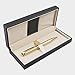Penneed Ballpoint Pen with Gift Box, Retractable Pen for Men Women Executive Business Office School Supplies, Refillable 1.0mm Black Ink B5 (Gold)
