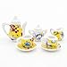 Odoria 1/12 Miniature Porcelain Tea Set 8Pcs Dollhouse Decoration Accessories, Yellow