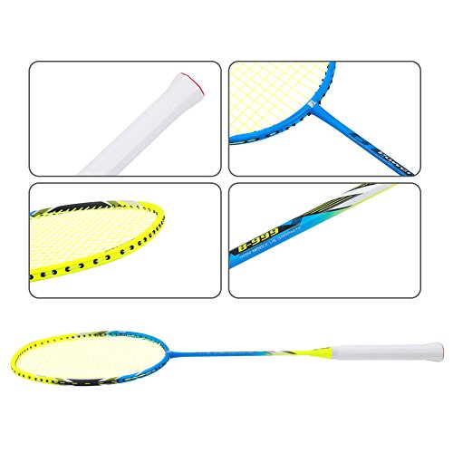 RUNACC Badminton Rackets Set Carbon Fiber Shaft Racquets High-end Badminton Racquets with Badminton Bag