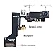 Johncase New OEM 5MP Front Facing Camera Module w/Proximity Sensor + Microphone Flex Cable Replacement Part Compatible for iPhone 6s (All Carriers)