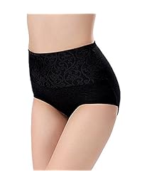 Lashapear - Bragas de cintura alta para mujer, color sólido, control de abdomen, algodón, paquete de 5