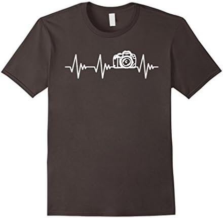 Men's Photographers Shirt - Photographer Heartbeat Shirt Medium Asphalt
