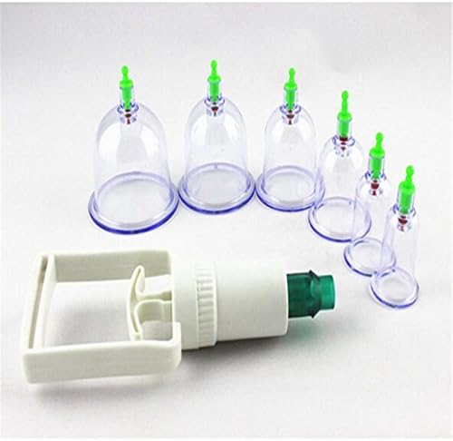 Sichun 6 Cups Transparent Chinese Medical Chinese Vacuum Body Cupping Massage Magnets Therapy Healthy Suction Set KN6