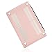 TOP CASE - Macbook Pro 15 Case Release 2017 & 2016, Rubberized Hard Case Cover for MacBook Pro 15-inch Model A1707 with Touch Bar ( Release 2017 & 2016 ) - Rose Quartz