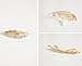 3Pack Leaf Feather Design Punk Women Girls Hair Clips Pin Claw Elegant Hair Barrettes Accessories for Lady(Gold,Silver,Bronze)