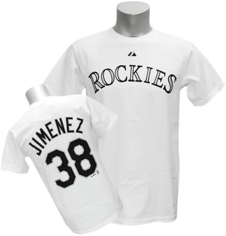 Amazon マジェスティック Majestic Mlb ロッキーズ 38 ウバルド ヒメネス Player Tシャツ ホワイト Xl Tシャツ カットソー 通販