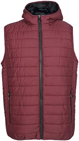 Evrimas Mens Lightweight Quilted Puffer Vest Winter Water-Resistant Warm Outwear Jacket with Attached Hood