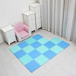 MQIAOHAM® Children Puzzle mat Play mat Squares