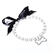 SKS PET TM Dog Cat Pearls Necklace Collar Bling Accessories Ribbon Bone Charm Pendant Pet Puppy Jewelry for Female Puppy Chihuahua Yorkie Adjustable Handmade (S, Crystal)