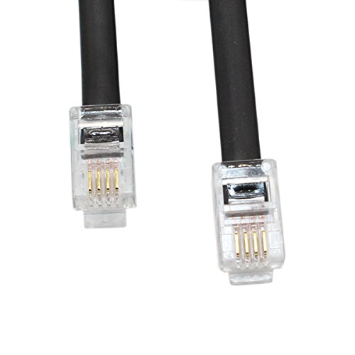 SNANSHI Telephone Cord Handset Cord Telephone Handset Coiled Cord Cable Telephone Spiral Cable 6ft Black - Thumbnail 2