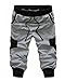 SoEnvy Men's Casual Harem Training Jogger Sport Short Baggy Pants (Small,Light Gray)