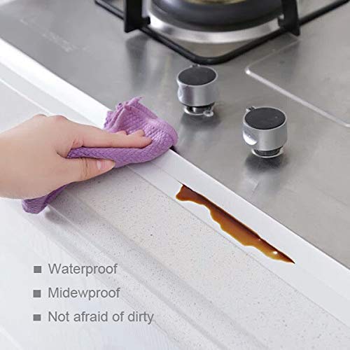 TYLife Caulk Strip,Self Adhesive Sealing Bathtub Caulking Tape for Kitchen Countertop Bathroom Shower Toilet Sink Gas Stove Wall Corner 1-1/2" x 11' White - Thumbnail 3