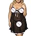 TOOPOOT Women’s Underwear  New Sexy Lace Bow Lingerie Nightwear Underwear Plus Size Sleepwear Dress Pinkthumb 2