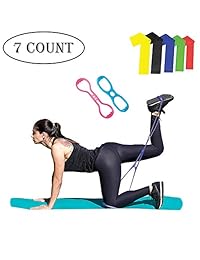 Celebrita MMA Booty - Bandas de resistencia para entrenamiento y mini trabillas para mujer, juego de 7 con bolsa de transporte y guía de ejercicio