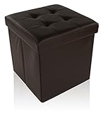 Dualplex Foldable Tufted Storage Ottoman Cube 15 X 15