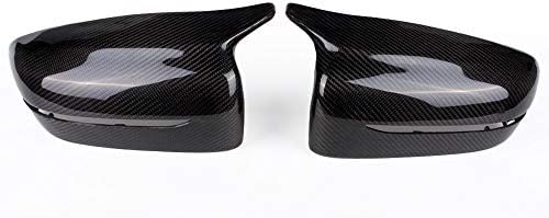 GY 1 Pair Carbon Fiber Replacement Side Rear-view Mirror Cover Caps for BMW 5 Series G30 2017 2018 (Glossy Black)