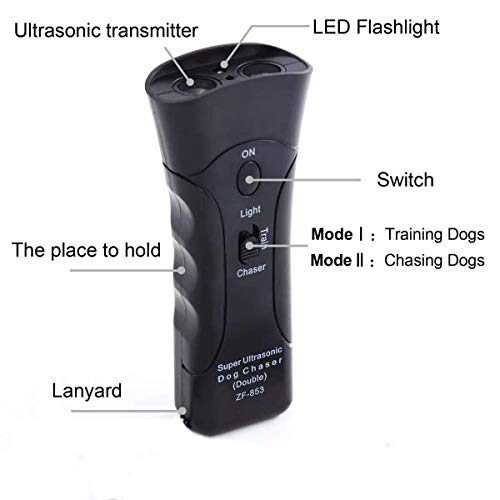 Inoosky Anti Barking Handheld 3 in 1 Pet LED Ultrasonic Dog Trainer Device - Electronic Dog Deterrent/Training Tool/Stop Barking - Thumbnail 5
