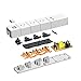 Power Strip Surge Protector with 3-Outlets 2 High Speed USB Charger extension cord 2000W/15A for iPhone 7 /6 /6s plus iPad Air Mini Samsung Smartphone Tablet Laptop (6Ft Cord, white) By GOLDEN-NOOB