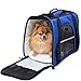 Airline Approved Pet Carrier - Soft-Sided Carriers for Small Medium Cats and Dogs Air-Plane Travel On-Board Under Seat Carrying Bag with Fleece Bolster Bed For Kitten Cat Puppy Dog Taxi