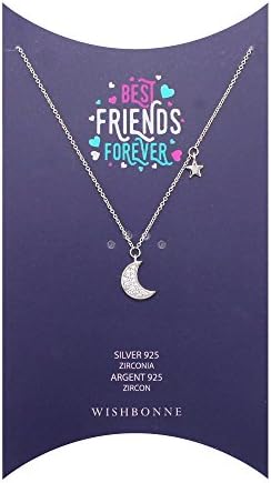 Wishbonne F103N99 Every hour is happy hour gift set infinity necklace, 16"-18", Silver
