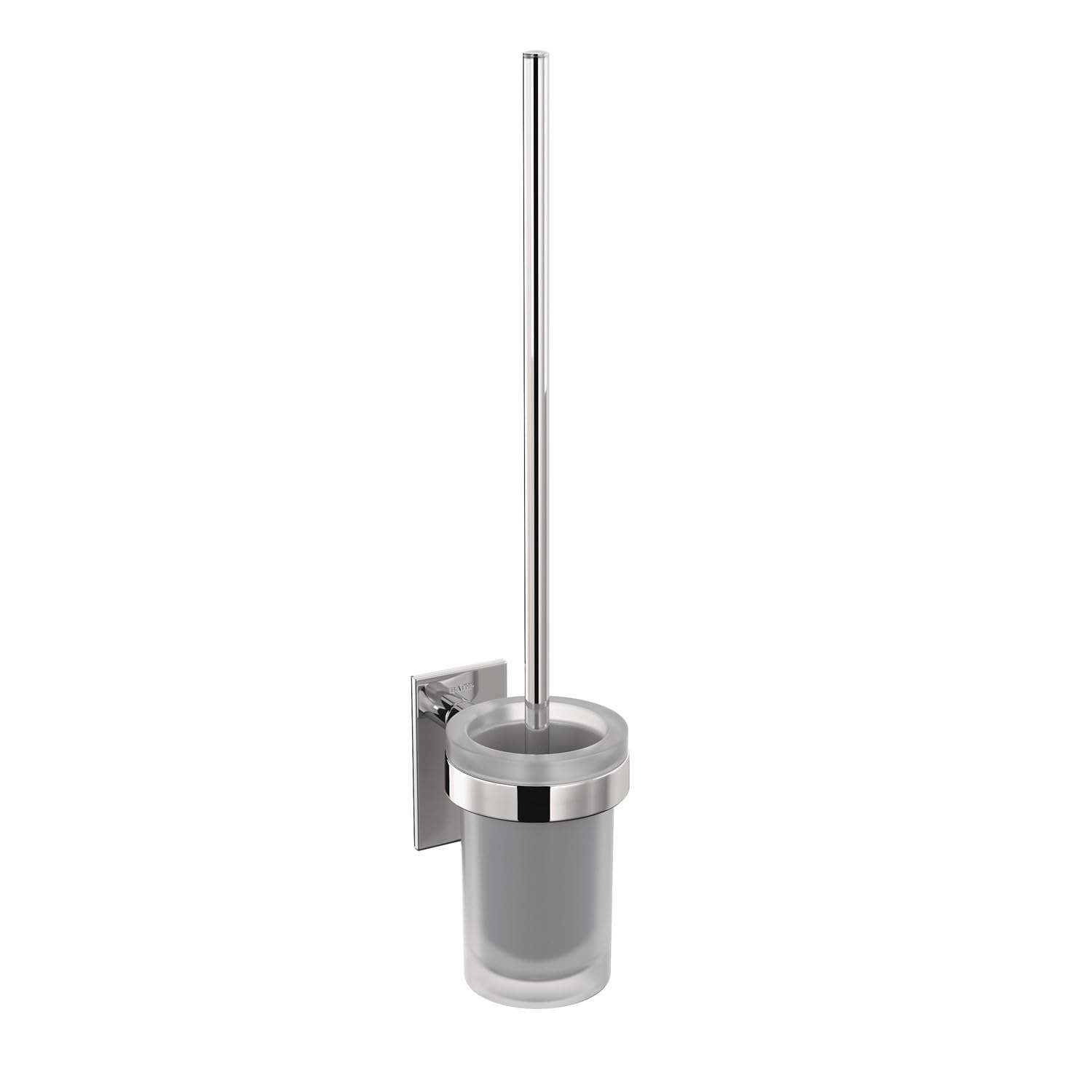 COSMIC Toilet brush holder Light grey Adhesive Measures 38.5 x 11 x 8 cm