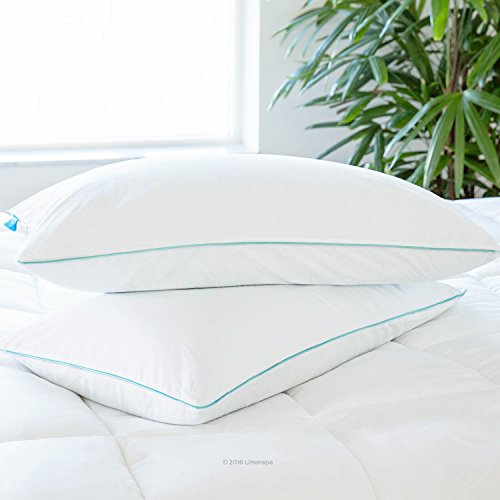 Amazon.com: LINENSPA Shredded Memory Foam Pillow with Gel Memory ...