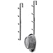 MyGift Black Metal Over The Door Hooks Heavy Duty Hanger for Hats, Coat, Scarf, and Purse, Door Hanging Rack Display Storage with 5 Hooks, Set of 2