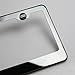 Set of 4 Audi Logo Laser Engraved Black Aluminum Metal Cap Stainless Steel Screw for Car License Plate Frame