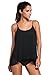 ZKESS Women's Stripes Tankini Top Bikini Swimwear With Brief S - XXXL Plus Size