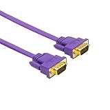 DTECH Ultra Slim Flat VGA to VGA Cable 6 Feet in Purple 1.8m