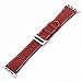 KADES Apple Watch Leather Band Single Tour Double Layer Genuine Cowhide Strap for iWatch Series 1 & 2 (42mm, Red)