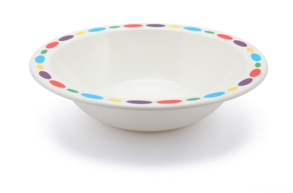 Harfield 17.3cm Polycarbonate Rimmed Patterned Bowl Pebbles (Pack of 4)