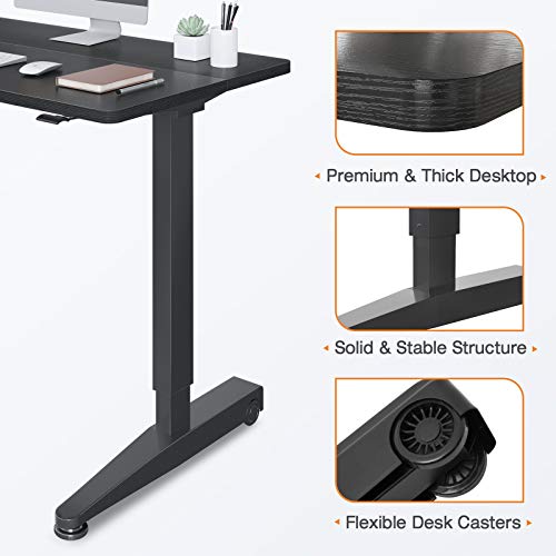 ODK Height Adjustable Standing Desk, 48" x 24" Pneumatic Airlift Power