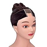 Wig Grip Band Women Lace Wig Grip Headband Non Slip Breathable Thin Adjustable Velvet Comfort Set Head Hair Band Wig Scarf Hat Grip Band with 1 Wig Cap (Brown)