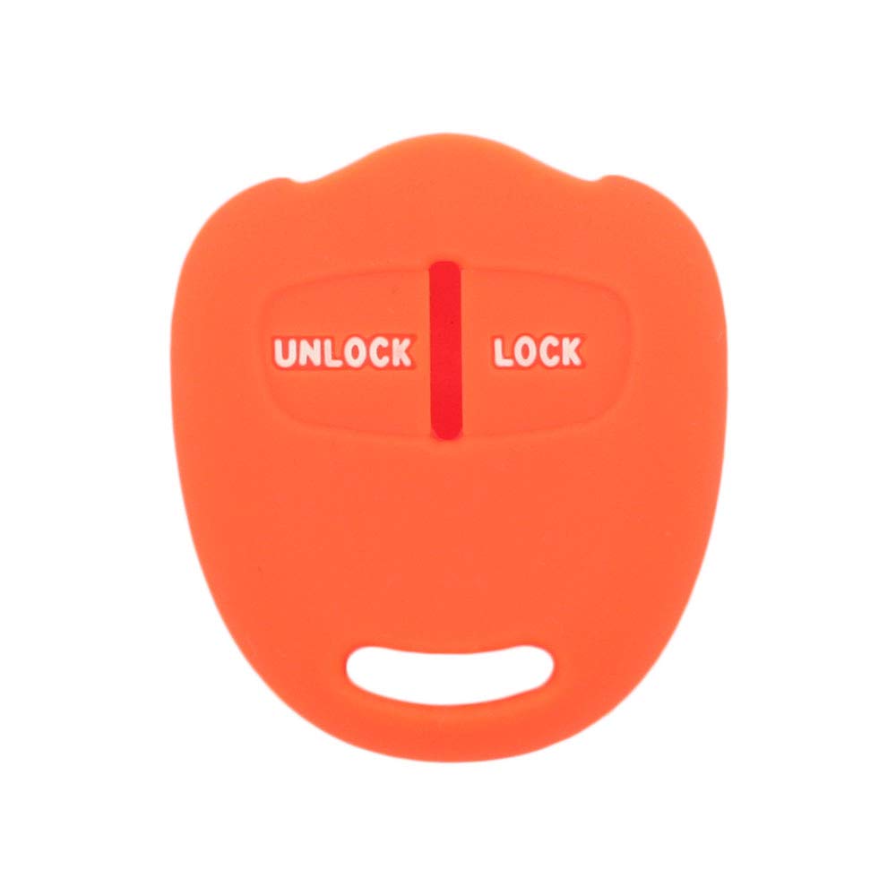 BROVACS Silicone Cover Protector Case Holder Skin Jacket Compatible with MITSUBISHI 2 Button Remote Key Fob CV4524 Orange