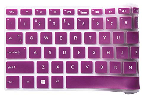 Silicone Keyboard Cover for 15.6" HP Pavilion x360 15-BR075NR, HP Envy X360 15M-BP012DX 15M-BP011DX 15M-BQ021DX, HP Pavilion 15-bs 15-bw 15-cb 15-cc 15-cd Series, 17.3" HP Envy 17M-AE111DX (Purple)