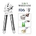 Can Opener, YIBAI Stainless Steel Manual Can Opener With 2 Spare Blades, 18/8 Food-Grade, Carbon-Steel Blade, Tin Can/Bottle/Can Opener, for Kitchen, Restaurant, Camping.