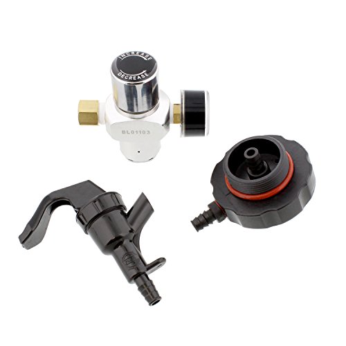Mini Keg Dispenser Kit - CO2 Regulator for Draft Beer Keg w/ 2 Ft Hose and Spout for Beverage Dispenser Keg Tapping Kit - Thumbnail 2
