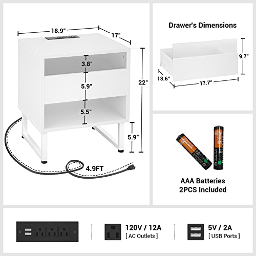 armocity Nightstand White Pricepulse